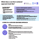 What does a survivor-centered approach look like? infographic thumbnail